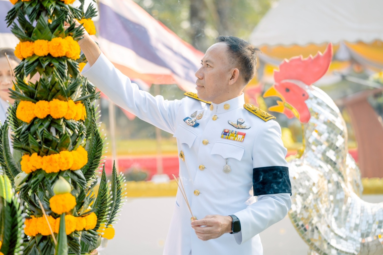 title - วันที่ 18 มกราคม 2569 นายวิทูล ปฏิรูปที่ดินจังหวัดปราจีนบุรี มอบหมายให้ ข้าราชการ  และเจ้าหน้าที่ ส.ป.ก.ปราจีนบุรี เข้าร่วมพิธี วางพานพุ่มถวายสักการะ ศาลสมเด็จพระนเรศวรมหาราช เนื่องในวันยุทธหัตถีของสมเด็จพระนเรศวรมหาราช